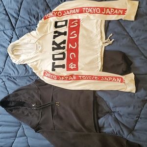 2 crop sweatshirts size medium